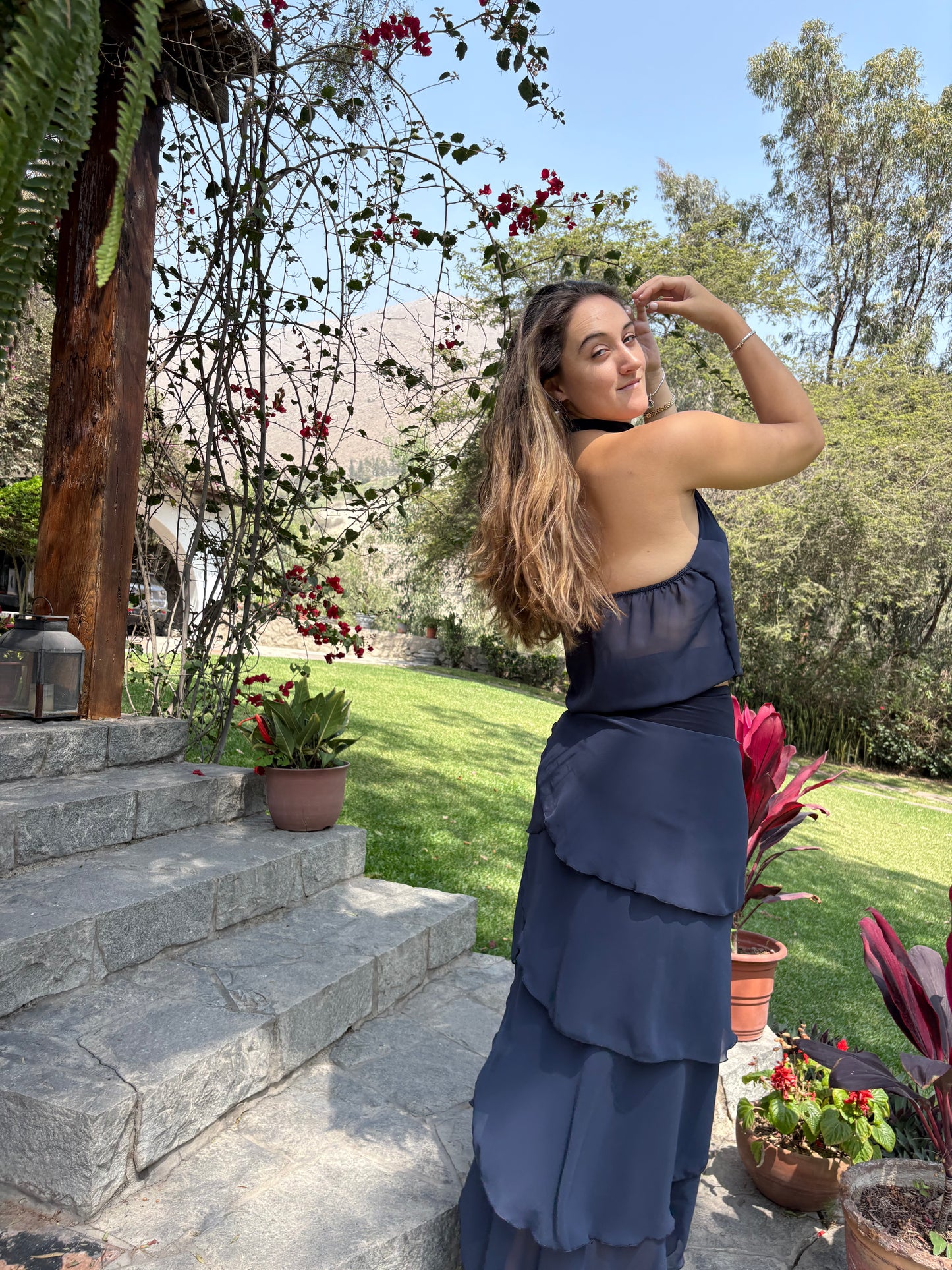 Blusa Maria Halter Azul