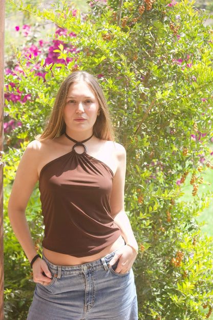 TOP ISABELLA MARRÓN